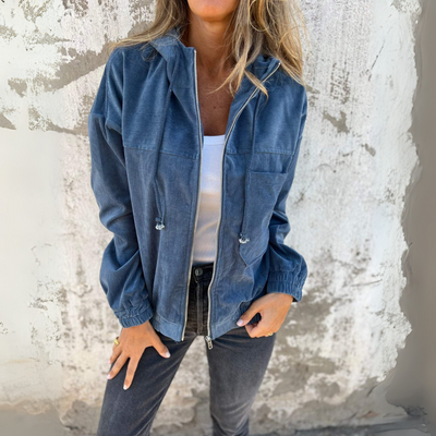 ELLA™ | CORDUROY JAKKE MED HETTE OG GLIDELÅS