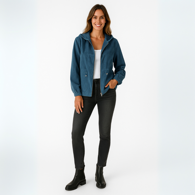 ELLA™ | CORDUROY JAKKE MED HETTE OG GLIDELÅS